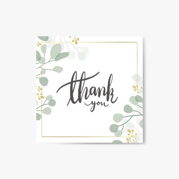 Thank you card Free Vector