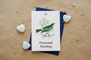 Thank You Card with Envelope Mockup 52 postcard mockup 