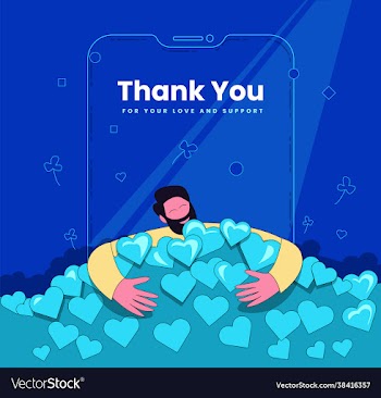 thank you giving to followers in internet social n