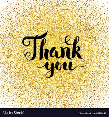  					Thank You Gold Greeting Card vector image														