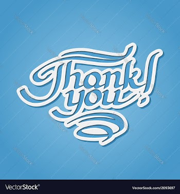  					Thank you hand-drawn lettering vector image														