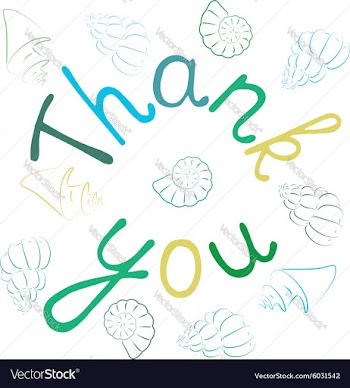 Thank You Hand lettering Greeting Card vector image