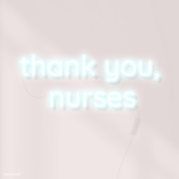 Thank you nurses for working to fight covid-19 neon sign  | Free  illustration - 2311043