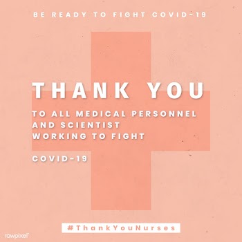 Thank you nurses for working to fight covid-19 template vector | Free  vector - 2302942
