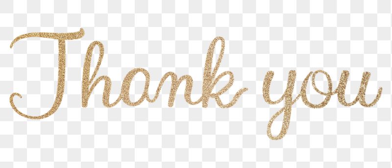 Thank you png, gold glittery | Free PNG - rawpixel