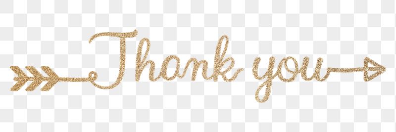 Thank you png, gold glittery | Free PNG - rawpixel