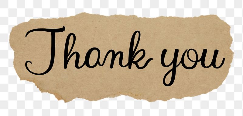 Thank you png word, black | Free PNG - rawpixel