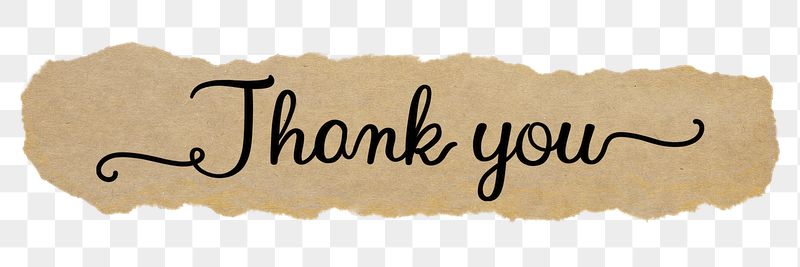 Thank you png word, black | Free PNG - rawpixel