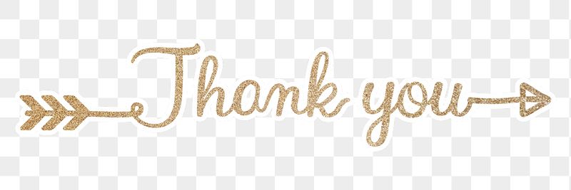 Thank you png word, gold | Free PNG - rawpixel