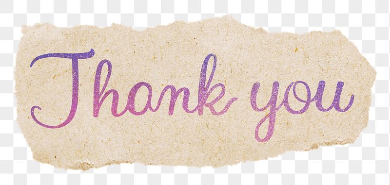 Thank you png word, ripped | Free PNG - rawpixel