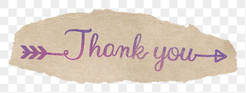 Thank you png word, ripped | Free PNG - rawpixel