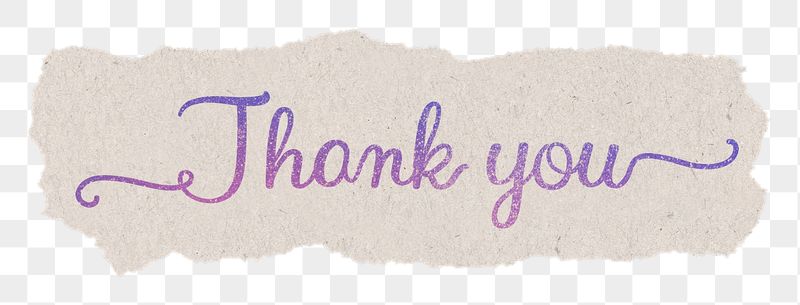 Thank you png word, torn | Free PNG - rawpixel