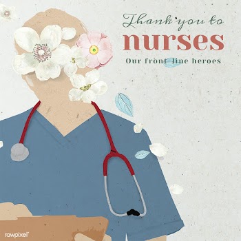 Thank you to nurses our frontline heroes psd mockup  | Free  illustration - 2319621