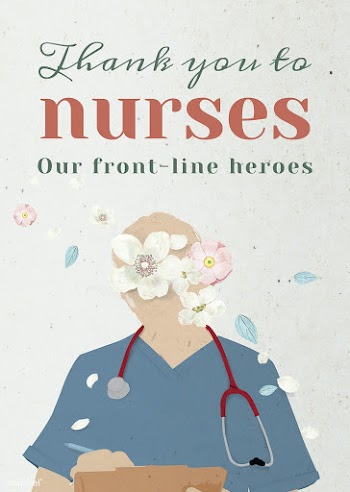 Thank you to our nurses and front-line heroes  | Free  vector - 2318630
