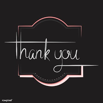 Thank you typography design vector | Free stock vector - 494722