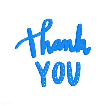 Thank you typography vector in blue | Free stock vector - 472442