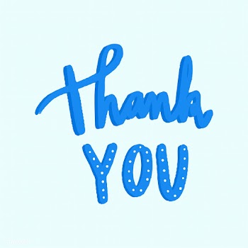 Thank you typography vector in blue | Free stock vector - 472483