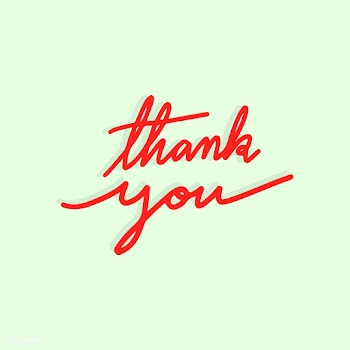 Thank you typography vector in red | Free stock vector - 472441