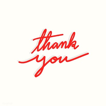 Thank you typography vector in red | Free stock vector - 472521