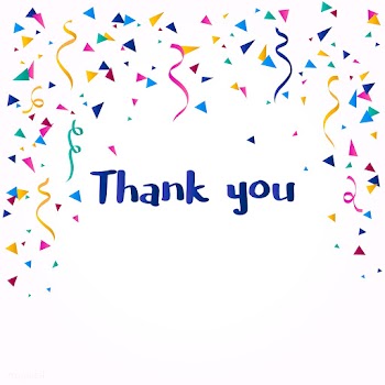 Thank you with confetti background vector | Free stock vector - 524847
