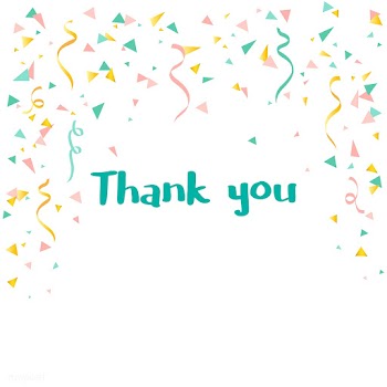 Thank you with confetti background vector | Free stock vector - 524866