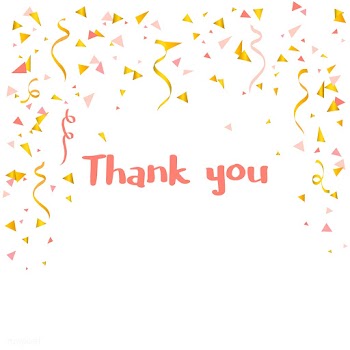 Thank you with confetti background vector | Free stock vector - 524874
