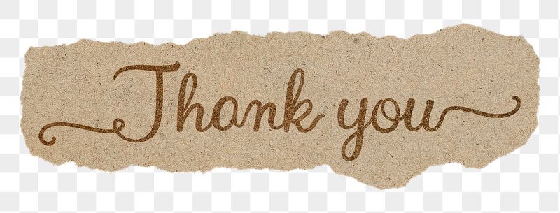 Thank you word png, ripped | Free PNG - rawpixel