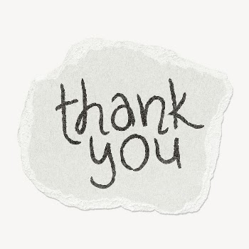 Thank you word sticker, ripped | Free PSD - rawpixel