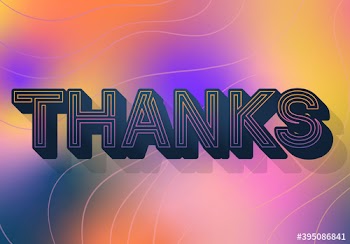 Thankful Text Effect with Abstract Background