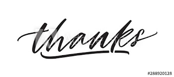 Thanks handwritten vector lettering