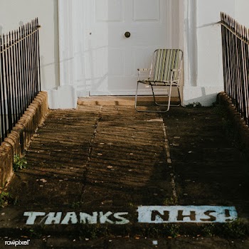 Thanks NHS! Graffiti by a sidewalk | Free  photo - 2332539