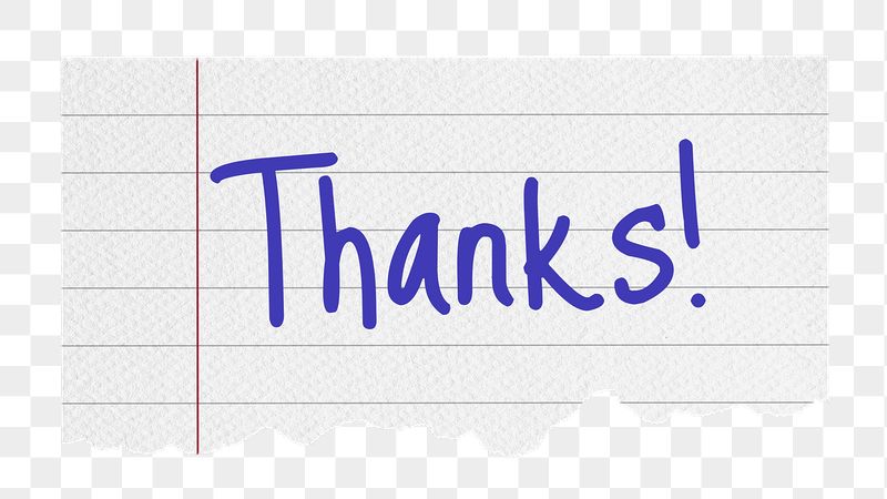 Thanks! png word, lined note | Free PNG - rawpixel
