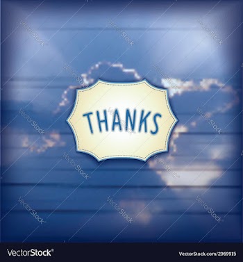Thanks - retro label lettering design vector image