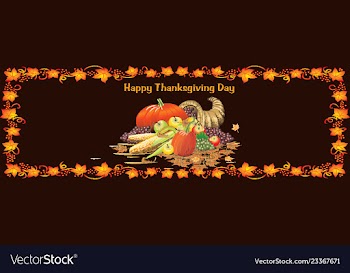 Thanksgiving banner vector image