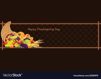 Thanksgiving banner vector image
