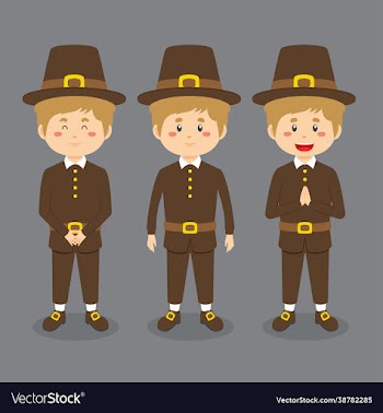 thanksgiving character with various expression