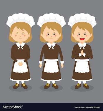 thanksgiving character with various expression