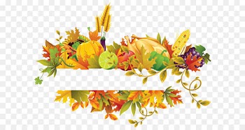 Thanksgiving Clip art - Fall Flowers Fruit Border 