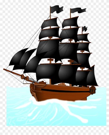 Thanksgiving Clipart Ship - Kapal Bajak Laut Vektor