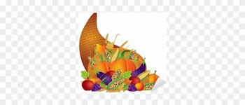 Thanksgiving Day Fall Harvest Cornucopia Illustration - Cornucopia Border