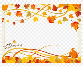 Thanksgiving Day Frame - Vector Fall Leaf Border