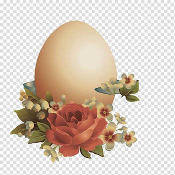 Thanksgiving flowers decorated with eggs transparent background PNG clipart