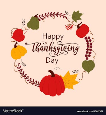 thanksgiving frame of autumn leaves and pumpkins