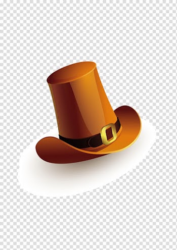 Thanksgiving Hat , Cartoon brown hat transparent background PNG clipart