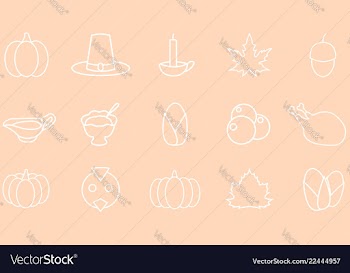 Thanksgiving miscellaneous icon vector image
