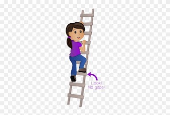 The ' No Gaps ' Approach To Reading And Spelling - Girl Climbing Ladder Clipart