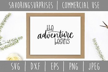 The Adventure Begins thSVG, DXF, EPS, PNG, JPEG