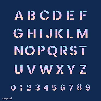 The Alphabet and numeral system vectors | Free stock vector - 519388