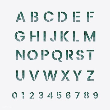 The Alphabet and numeral system vectors | Free stock vector - 519398