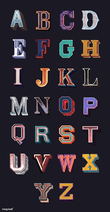 The Alphabet set of capital vintage letters | Free stock vector - 474649